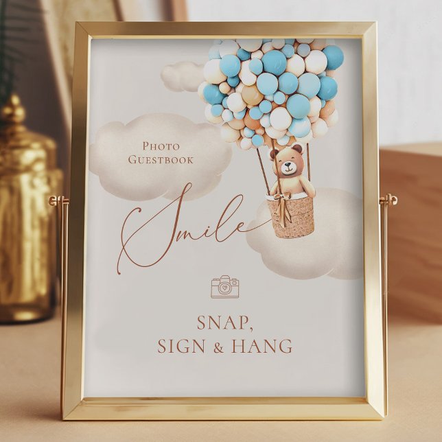 Bear Balloons Foto Gäestbook Snap Hang Sign (Von Creator hochgeladen)