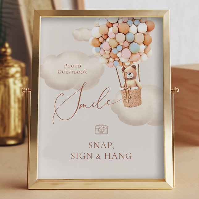 Bear Balloons Foto Gäestbook Snap Hang Sign (Von Creator hochgeladen)