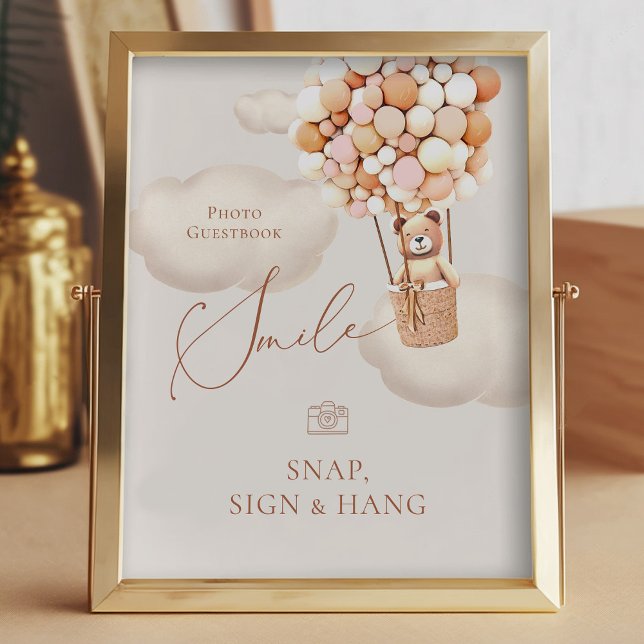 Bear Balloons Foto Gäestbook Snap Hang Sign (Von Creator hochgeladen)