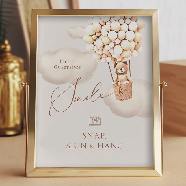 Bear Balloons Foto Gäestbook Snap Hang Sign (Von Creator hochgeladen)