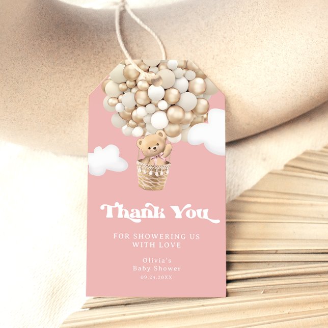 Bear Balloons Girl Baby Shooter Geschenkanhänger (Von Creator hochgeladen)