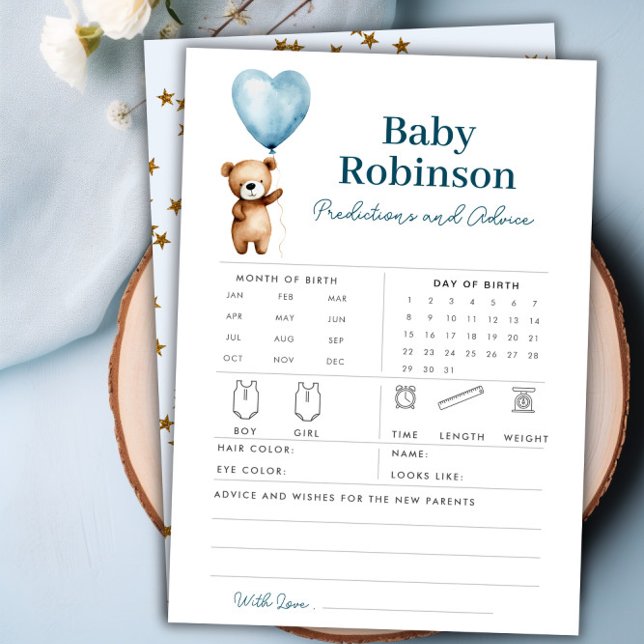 Bear Balloons warten Baby Showcard Einladung (Von Creator hochgeladen)