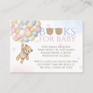 Bear Bear Baby Shower Book Begleitkarte
