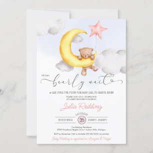Bear Bear Girl Baby Showdusche Einladung