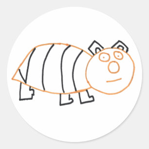 Bear Bear Round Stickers