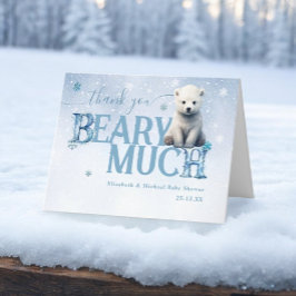 Bear Bear Winter - Moderne Bear Wait Dankeskarte