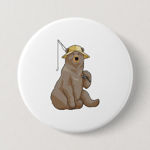 Bear beim Angeln mit Angelrute Button