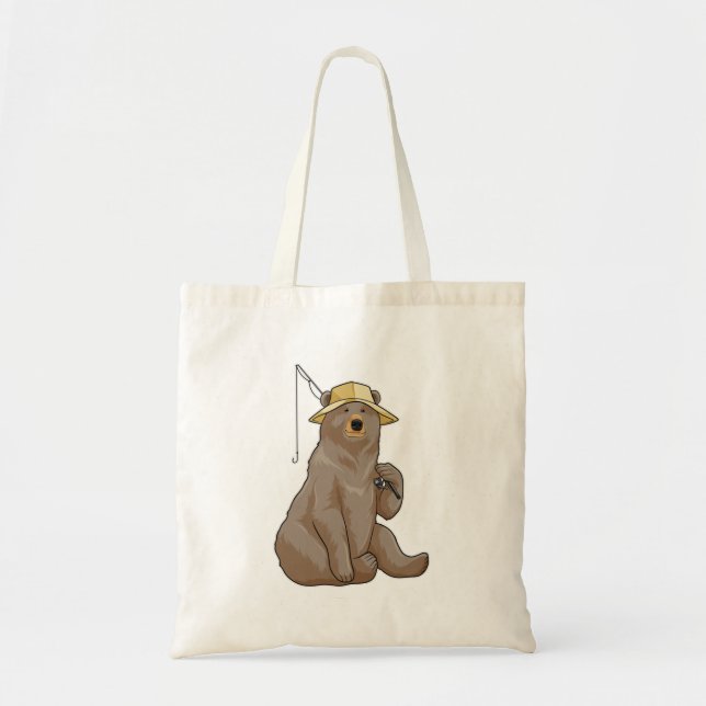 Bear beim Angeln mit Angelrute Tragetasche (Vorne)