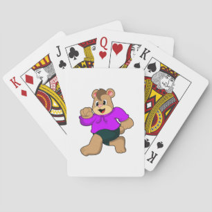 Bear beim Laufen Spielkarten