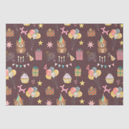 Bear Birthday Seidenpapier