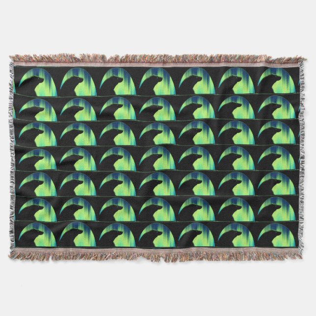 Bear Blanket Northern Lights Bear Throw Blanket Decke (Vorderseite)