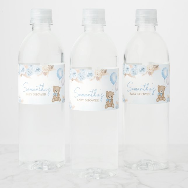 Bear Blue Bear Baby Dusche abwarten (Flaschen)