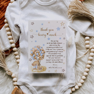 Bear Blue Beige Balloons Merci Bebeige beaucoup ca