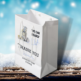 Bear Blue Boy Winter Baby Showdusche Mittlere Geschenktüte