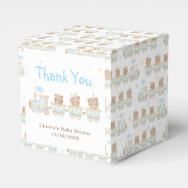 Bear Blue Train Baby Dusche Vielen Dank Geschenkschachtel