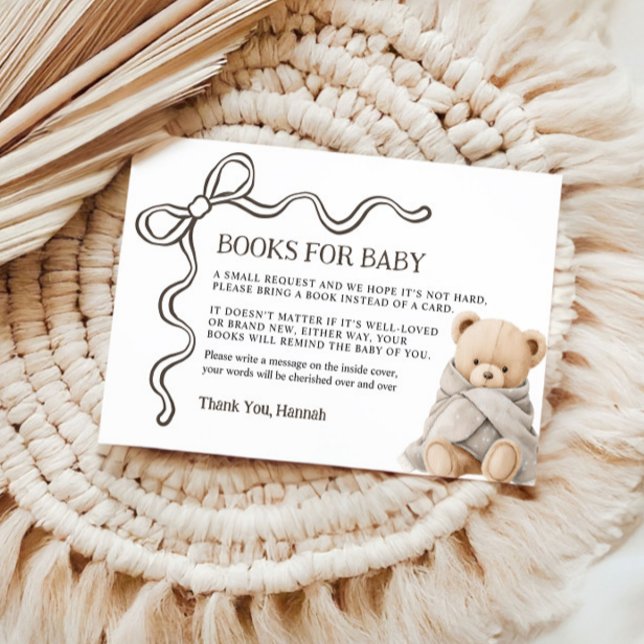 Bear Books for Baby Card  Begleitkarte (Von Creator hochgeladen)