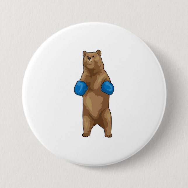 Bear Boxer Boxhandschuhe Button (Vorderseite)