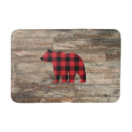 Bear Buffalo Karo Rustic Wood Bath Mat Badematte