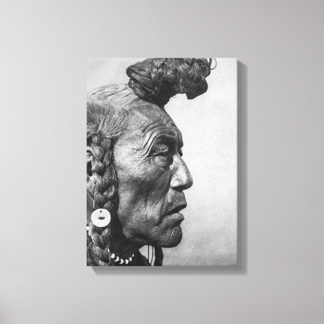 Bear Bull Un Pied-Noir Guerrier Toile Art (Recto)