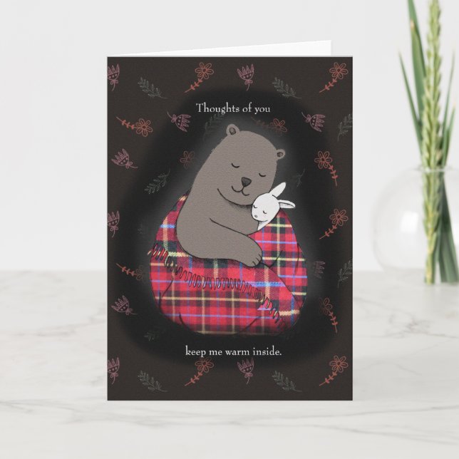 Bear Bunny Liebe Ludwig Valentinstag Niedlich Karte (Vorderseite)