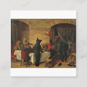 Bear Carousel von William Holbrook Bard Quadratische Visitenkarte