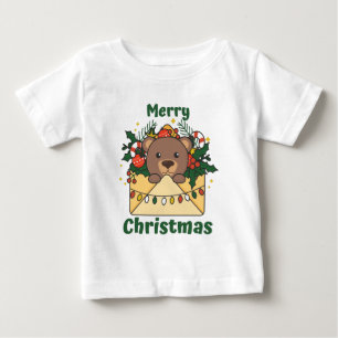 Bear Christmas Letter Winter Animals Bears Baby T-shirt