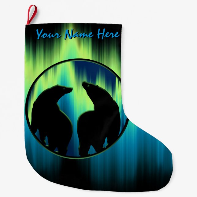 Bear Christmas Strumpf Custom Bären Strumpf Großer Weihnachtsstrumpf (Vorderseite)