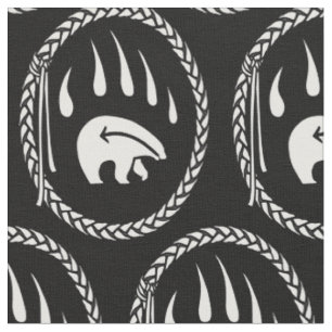 Bear Claw Fabric Tribal Bären Kunstwerk Stoff