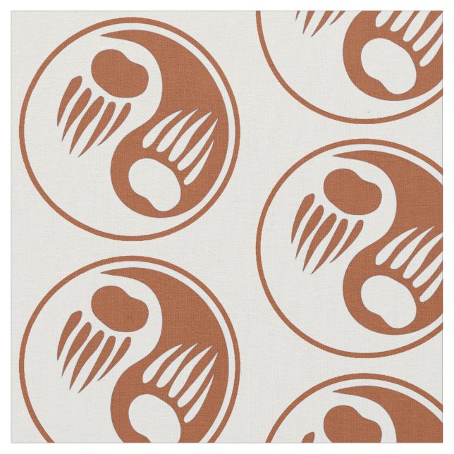 Bear Claw Yin Yang Fabric Stoff (Nahaufnahme)