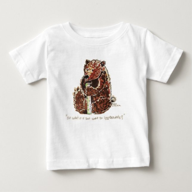 Bear Contemplates Hibernation Baby T-shirt (Vorderseite)