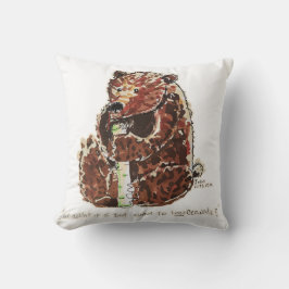 Bear Contemplates Hibernation Kissen