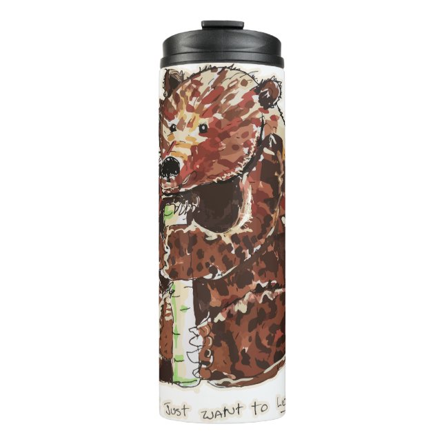 Bear Contemplates Hibernation Thermosbecher (Vorderseite)