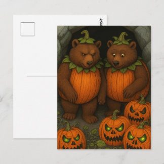 Bear Couple Costumes Postkarte