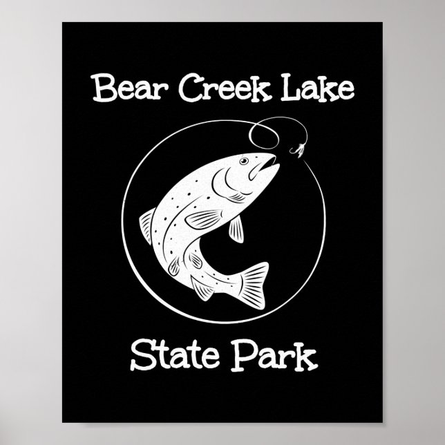 Bear Creek Lake Staat Park Angeln Camping Poster (Vorne)