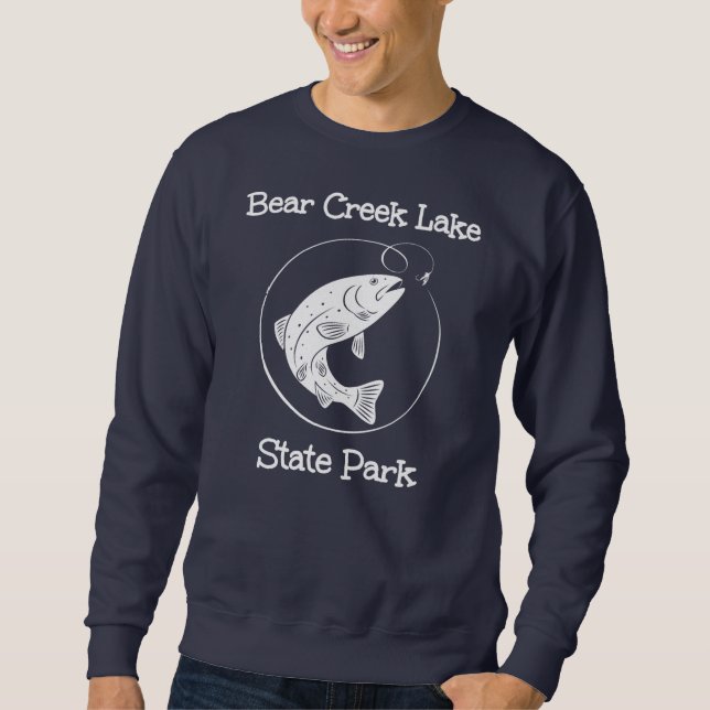 Bear Creek Lake State Park Fishing Fish Camping Sweatshirt (Vorderseite)