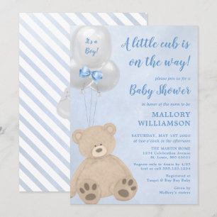 Bear Cub Boy Baby Dusche Einladung