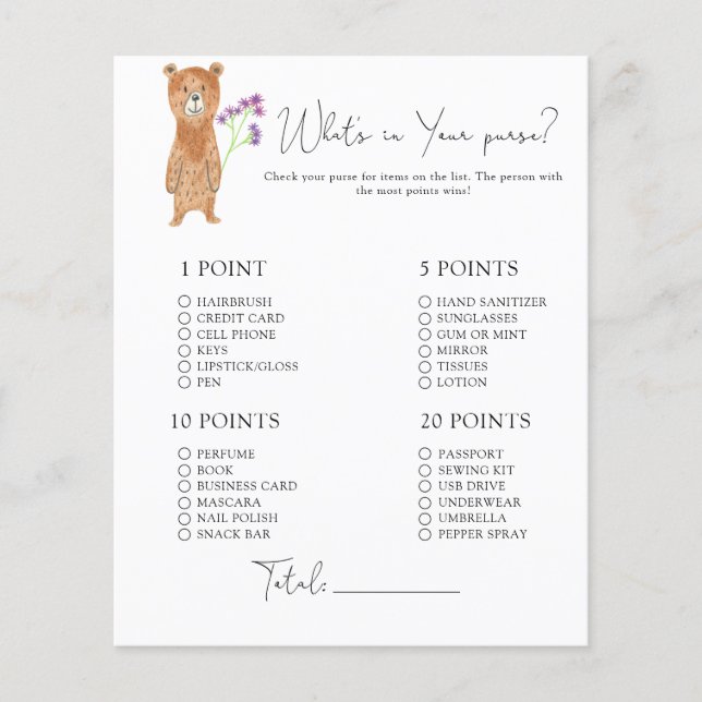 Bear Cub - Was in Ihrem Geldbeutel steckt (Vorderseite)