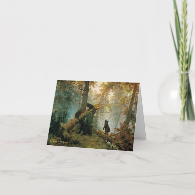 Bear Cubs Ivan Shishkin 1889 Vintag Cards Karte (Vorderseite)