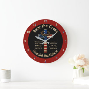 Bear das Kreuz - Die Nation-Wall-Uhr neu bauen Große Wanduhr