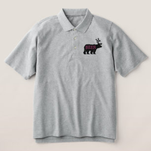 Bear Deer oder Bier bestickt