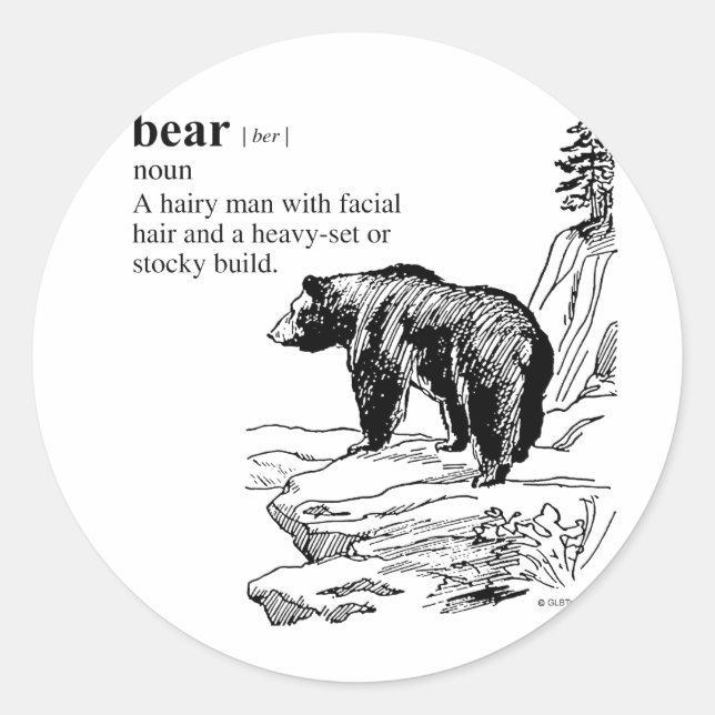 BEAR DEFINITION RUNDER AUFKLEBER (Vorderseite)
