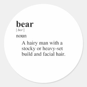 BEAR DEFINITION RUNDER AUFKLEBER