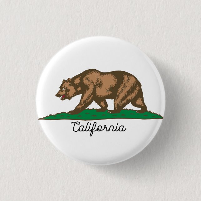 Bear der Republik Kalifornien Button (Vorderseite)