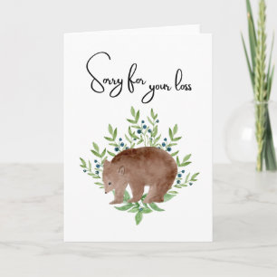 Bear Désolé Pour Votre Carte De Sympathie Vierge P