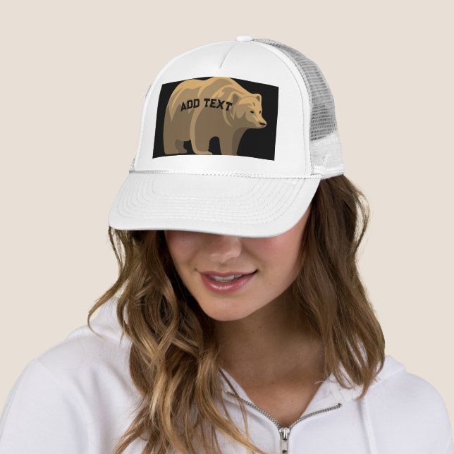 Bear dich mit Text gedruckter Bild-Kappe Truckerkappe (Beispiel)