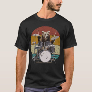 Bear Drummer Playing Drums Men T - Shirt