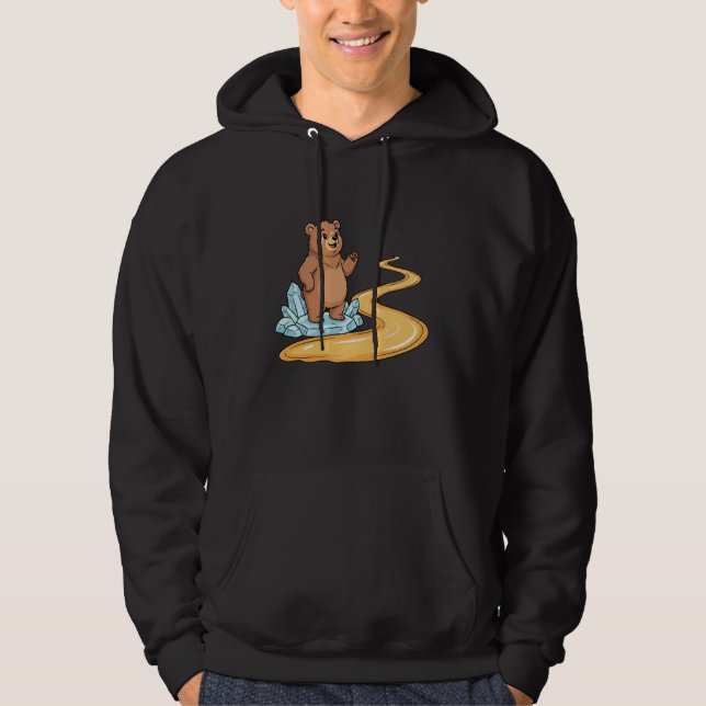Bear Enjoys Honeyfall Adventure Delight Hoodie (Vorderseite)