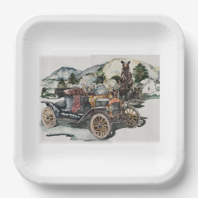 Bear Express Pappteller (Vorderseite)