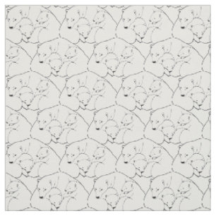 Bear Fabric Polar Bären Art Fabric Mother & Cubs Stoff