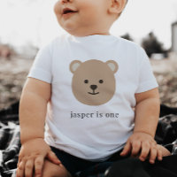 Bear Face 1 Birthday Baby Tshirt